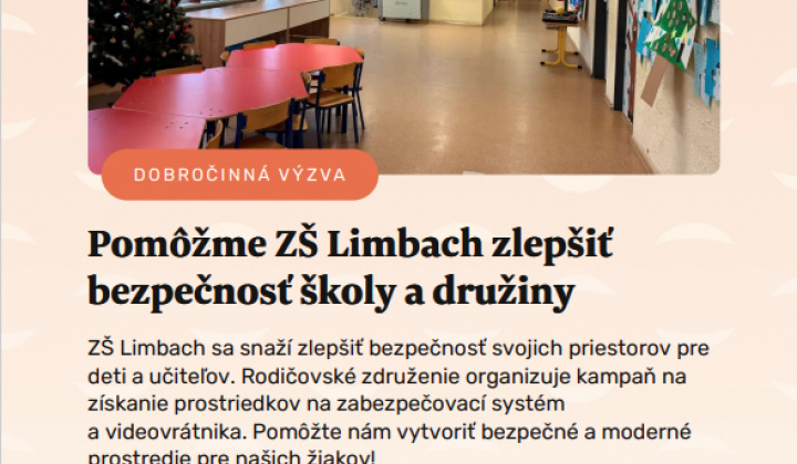 Fotka - Dobročinná zbierka pre ZŠ Limbach